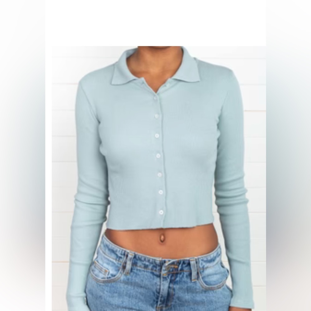 BrandyMelville Caroline Long Sleeve Top -Sage
Green